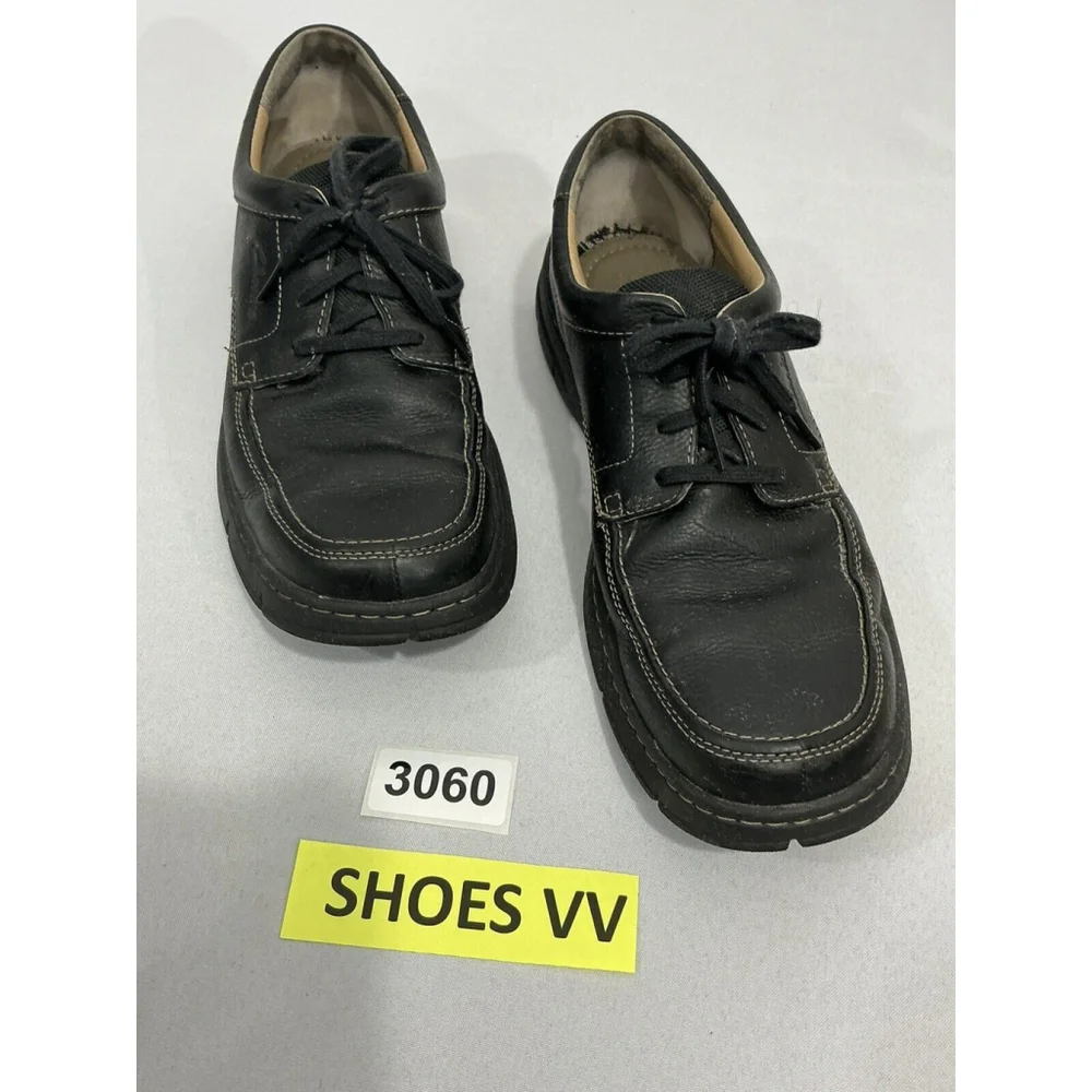 Men’s Clarks XTR Lite Size 11.5 M Black Leather Lace Up Oxford Shoes